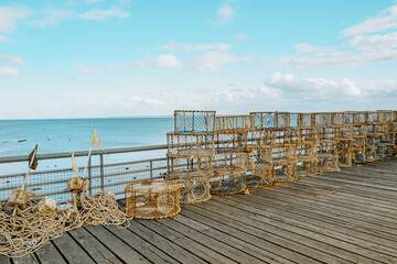 beach huts at the sea