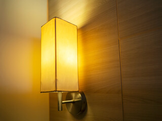 Wall lamp,bright and luxury on wood wall