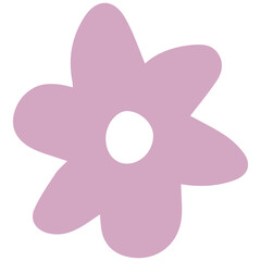 手描きのピンクの花