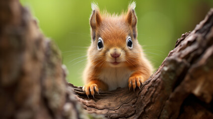 Naklejka na ściany i meble Cute baby squirrel