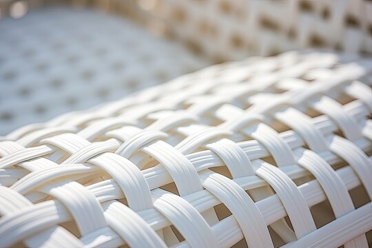 Close up weave pattern with white mattress chair texture and background