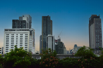 Fototapeta premium Condos and tall buildings in the city