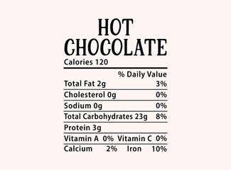 Hot chocolate Nutrition Facts Christmas