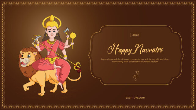 Illustration Of Happy Navratri Celebration Poster Or Banner Background