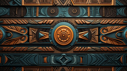 Obraz premium Background with tribal patterns, culture and history concept.