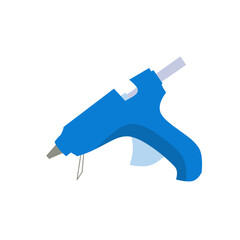 Vector illustration of glue shooting tool on white background 
