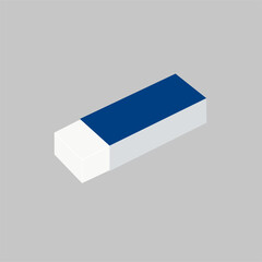 Illustration of a pencil eraser on a gray background 