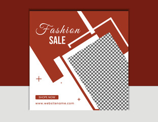fashion sale social media post banner design template.  fashion sale social media post banner design with orange color. fashion sale web banner template 