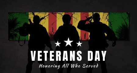 Veterans Day.  Vietnam veterans. USA holiday. 