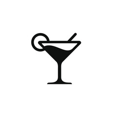 Cocktail icon isolated on white background