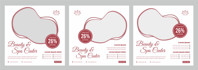 Beauty and spa banner or social media template

