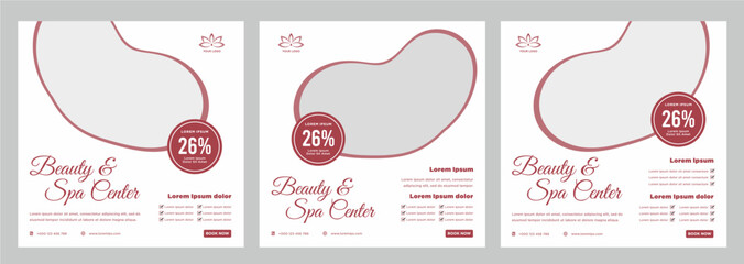 Beauty and spa banner or social media template
