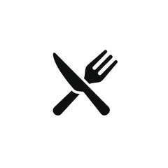 Restaurant icon isolated on white background. Fork and knife icon