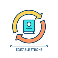 2D editable books icon representing C2C, isolated vector, multicolor thin line illustration.