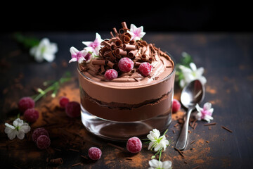 Delicious chocolate mousse