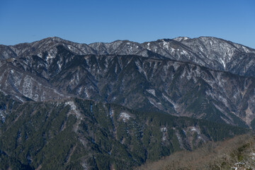 大山から見た塔ノ岳