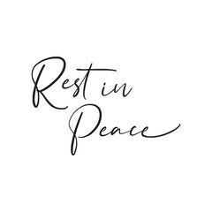 Rest In Peace Vector Design on White Background