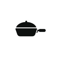 Frying pan icon isolated on white background