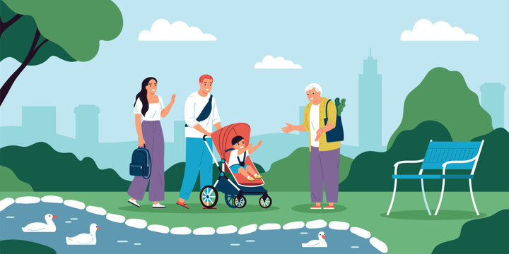 Pram Flat Illustration