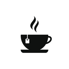 Tea cup icon isolated on white background
