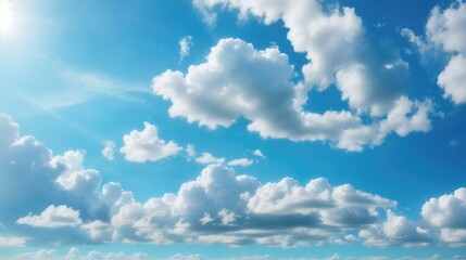 Fototapeta premium Blue sky clouds for background. Beautiful Panorama of sky