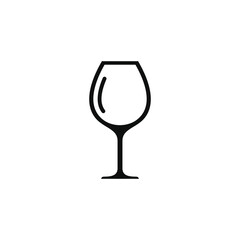 Wine glass icon isolated on white background