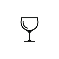Wine glass icon isolated on white background