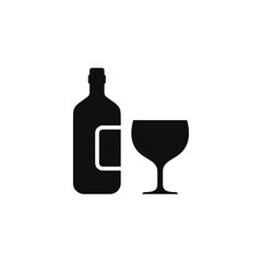 Wine icon isolated on white background