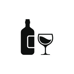 Wine icon isolated on white background