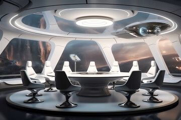 Luxury Futuristic Meeting Room Interior Design