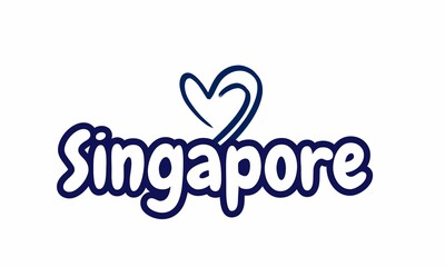 love for Singapore with this elegant heart-shaped design featuring the name of the country. This unique and heartfelt design beautifully combines patriotism and affection for the Lion City.