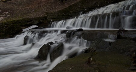waterfall on the rocks