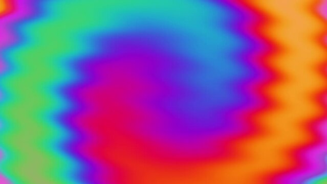 Colourful, rainbow, retro dye pattern, slowly waving, motion, abstract background loop.