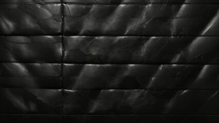 Black leather texture background with empty space for text or product