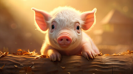 A cute little piggy.