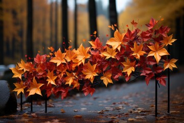  Fall forest hike colorful leaves tranquil nature 