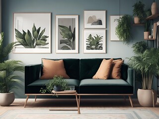 modern living room with sofa