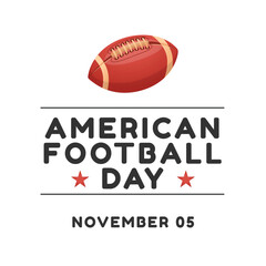 American Football Day design template good for celebration usage. rugby ball vector illustration. american football vector template. vector eps 10.