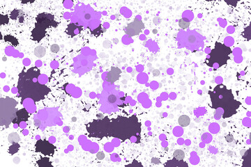 Fototapeta na wymiar Pink and purple spots, multiple color splash, digital drawing.