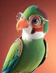 Chic Plumage - The Spectacled Lovebird's Stylish Sojourn Through the World of Fashio