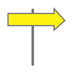 Illustration of road signs isolated