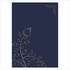 Vector leaves botanical modern, art deco wallpaper background. Line design for interior design, textile patterns, textures, posters, package, wrappers, gifts etc. Eps 10