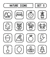 Set Of Nature And Environment Icons