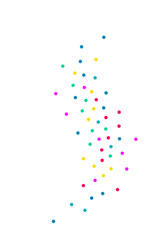 Color Circle Celebration Vector White Background.