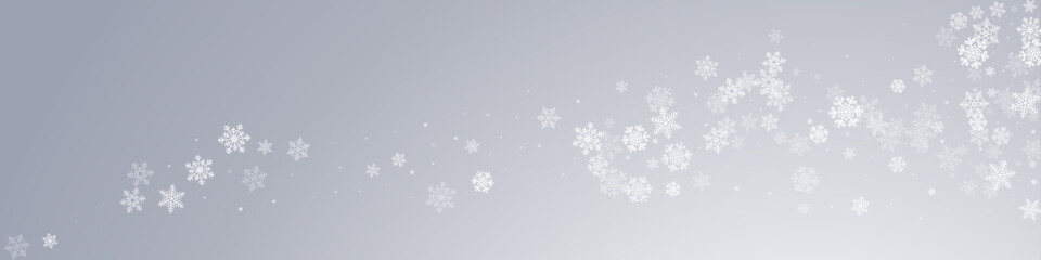 Gray Snowflake Vector Transparent Panoramic