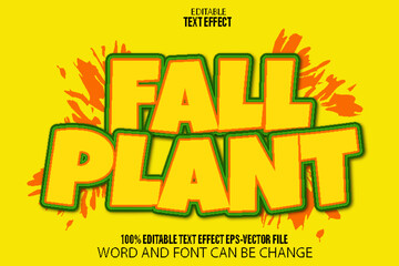 Fall Plant Editable Text Effect Flat Gradient Style