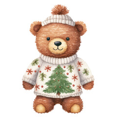 Christmas Cute Doll Teddy Bear Clipart