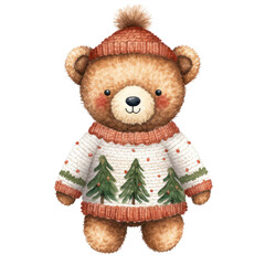 Christmas Cute Doll Teddy Bear Clipart