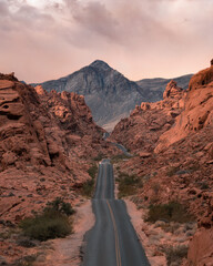 road leading to valley of fire, US
