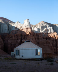 Yurt style tent in the Desert